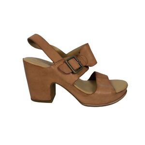Kork Ease San Carlos Platform Chunky Heel Sandals Brown Terra Womens 8 Leather